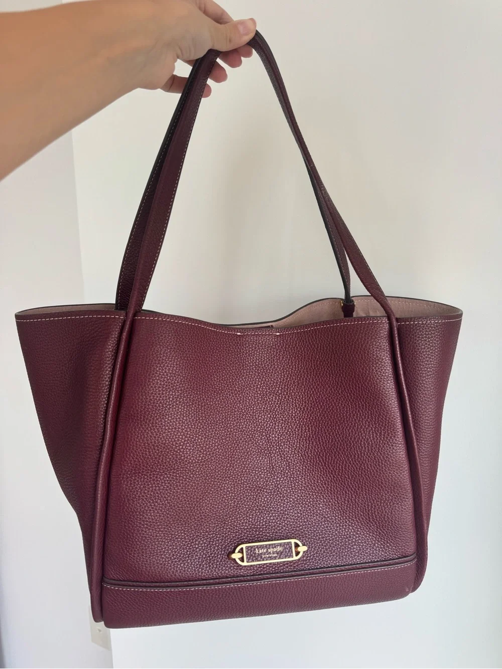 Kate Spade Gramercy Medium Tote in Burgundy